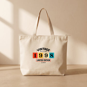 1998 - Fermuarlı Tote Bag