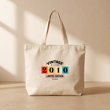 2010 - Fermuarlı Tote Bag