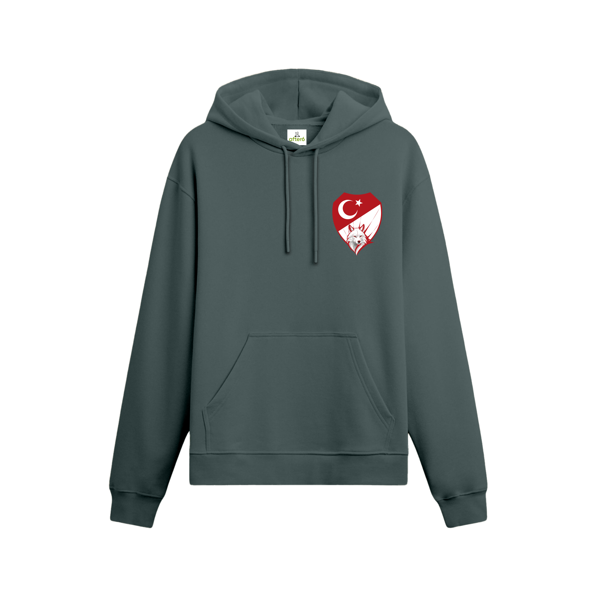 Kırmızı Beyaz - Oversize Hoodie