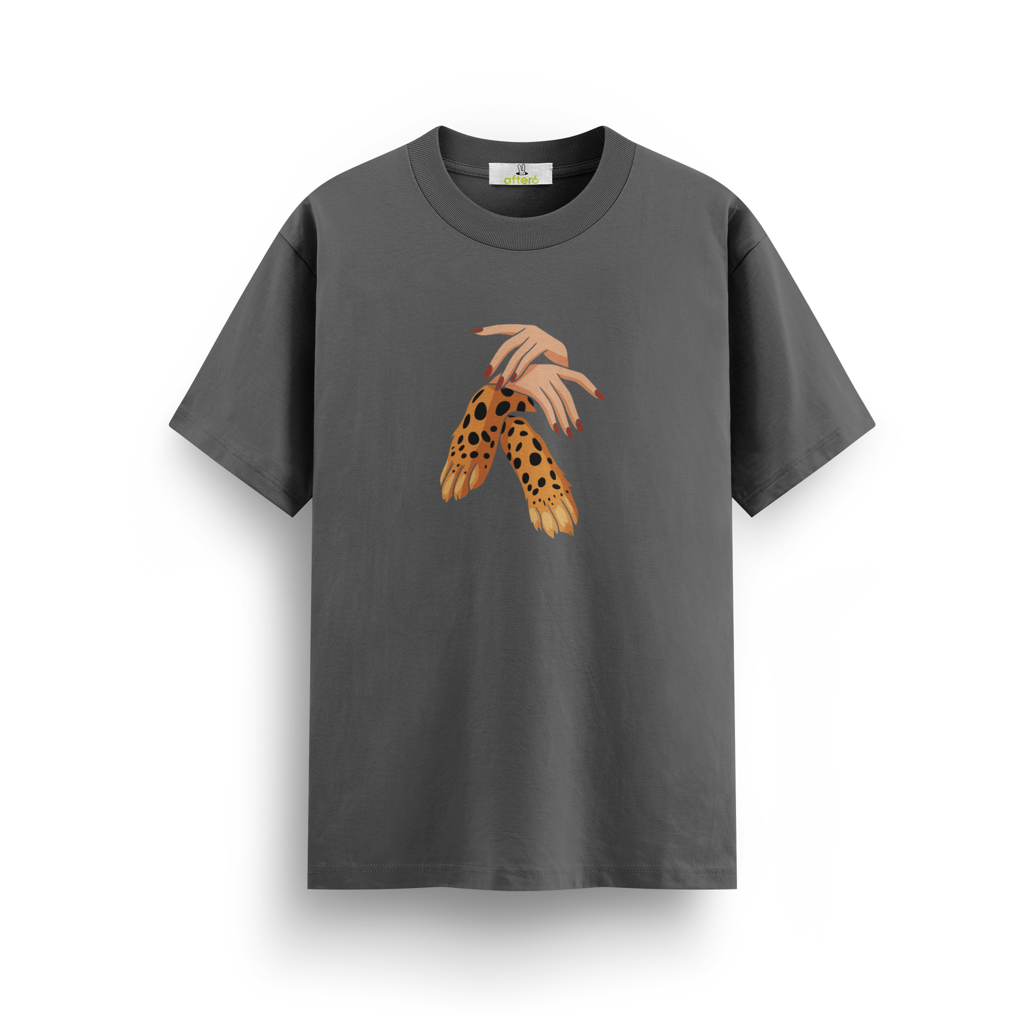 Woman and Leopard - Regular T-shirt