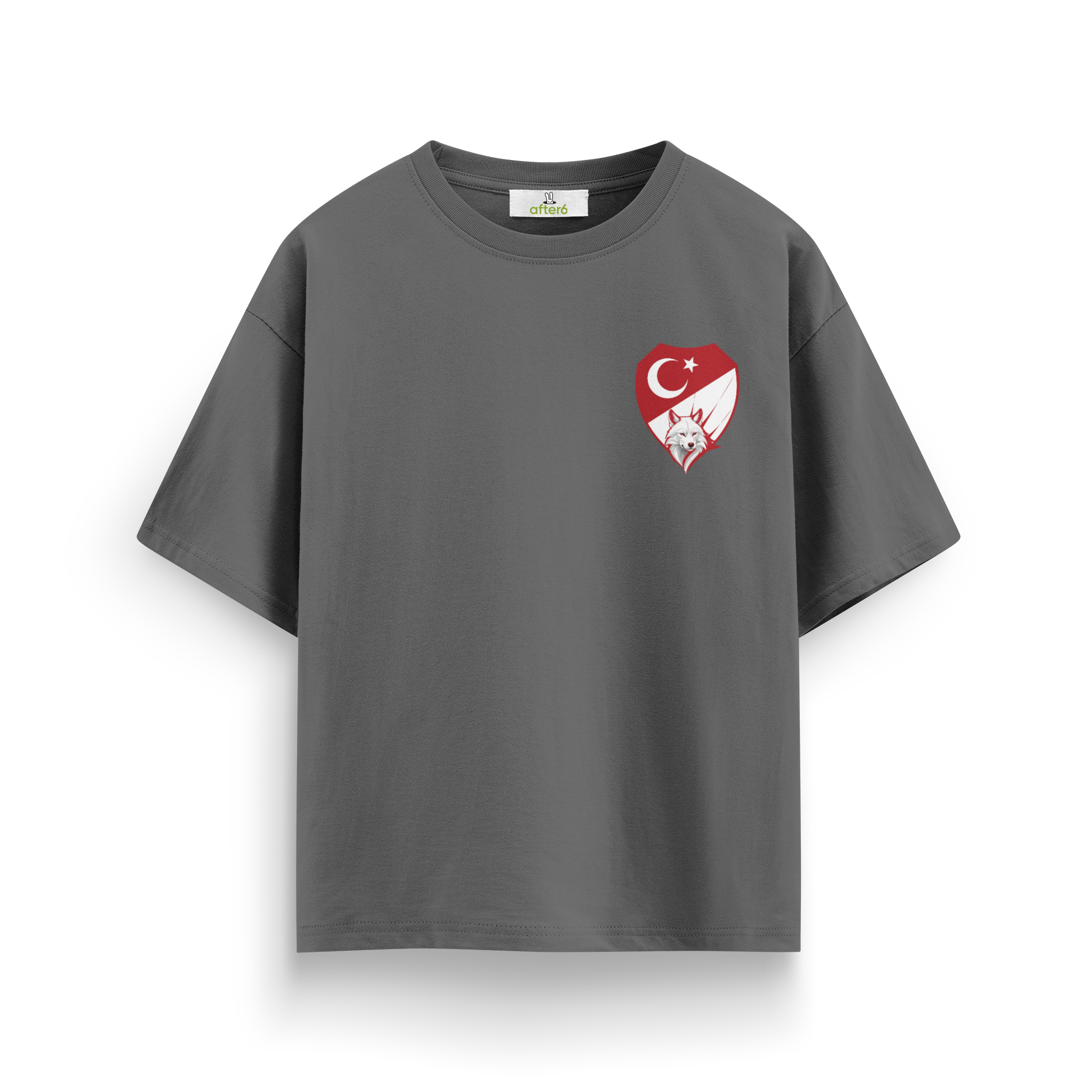 Kırmızı Beyaz - Oversize T-Shirt