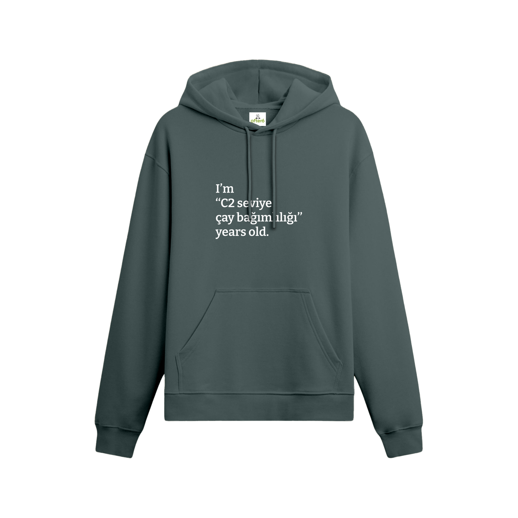 C2 seviye çay bağımlılığı - Oversize Hoodie