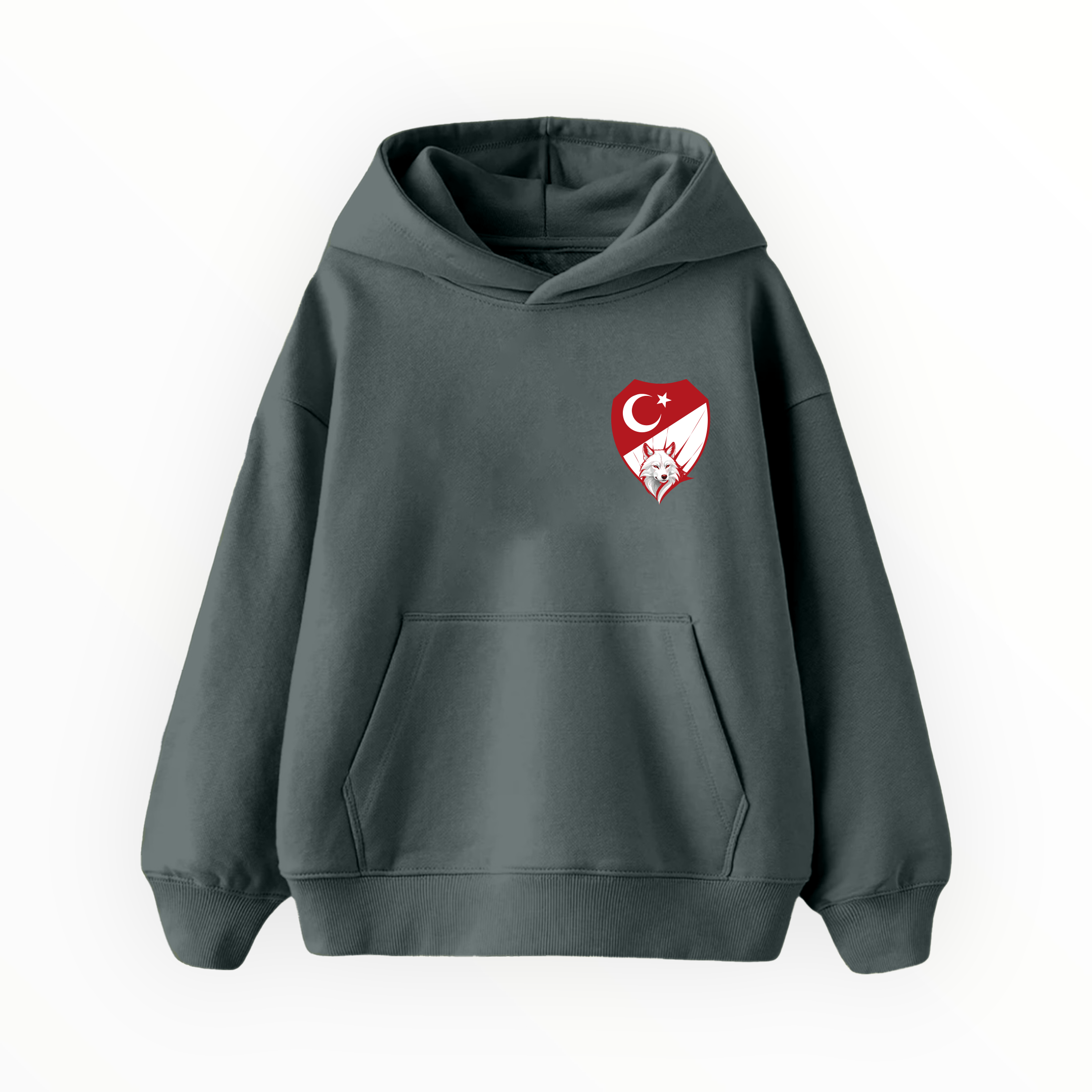 Kırmızı Beyaz - Çocuk Hoodie