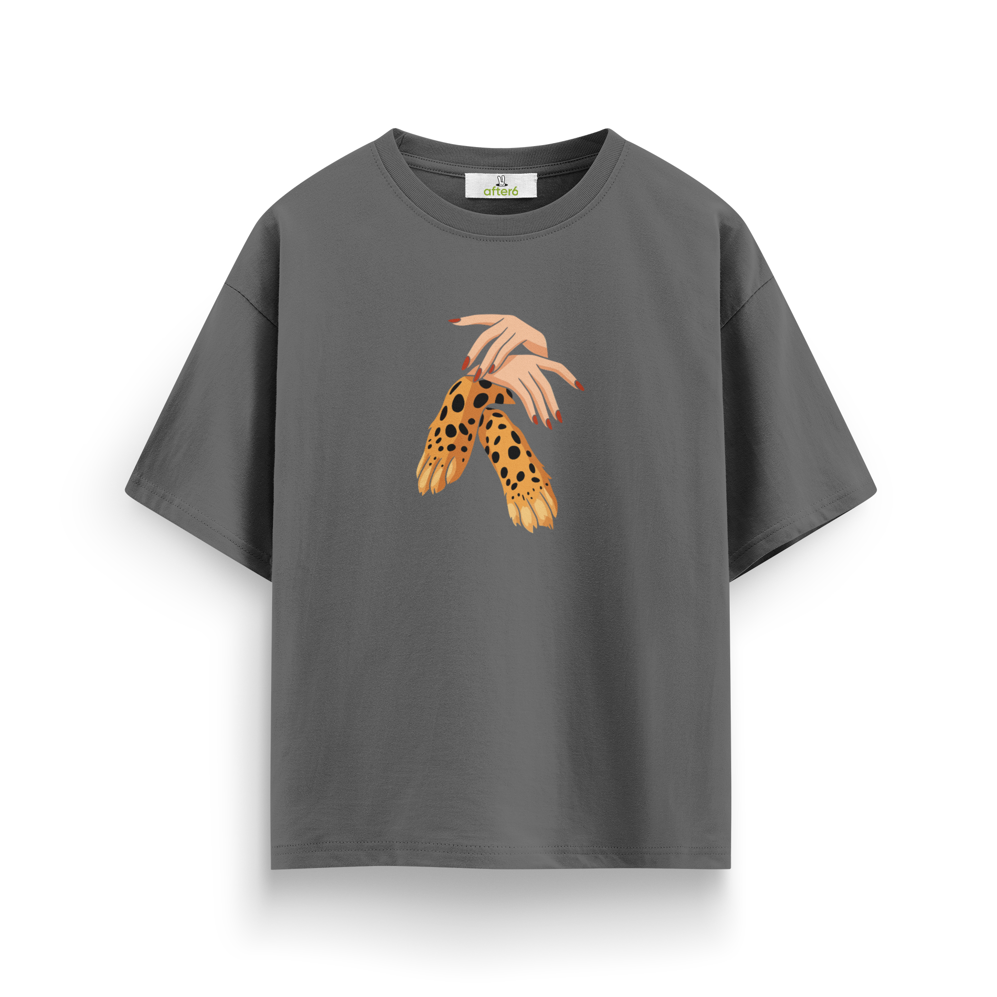 Woman and Leopard - Oversize T-Shirt