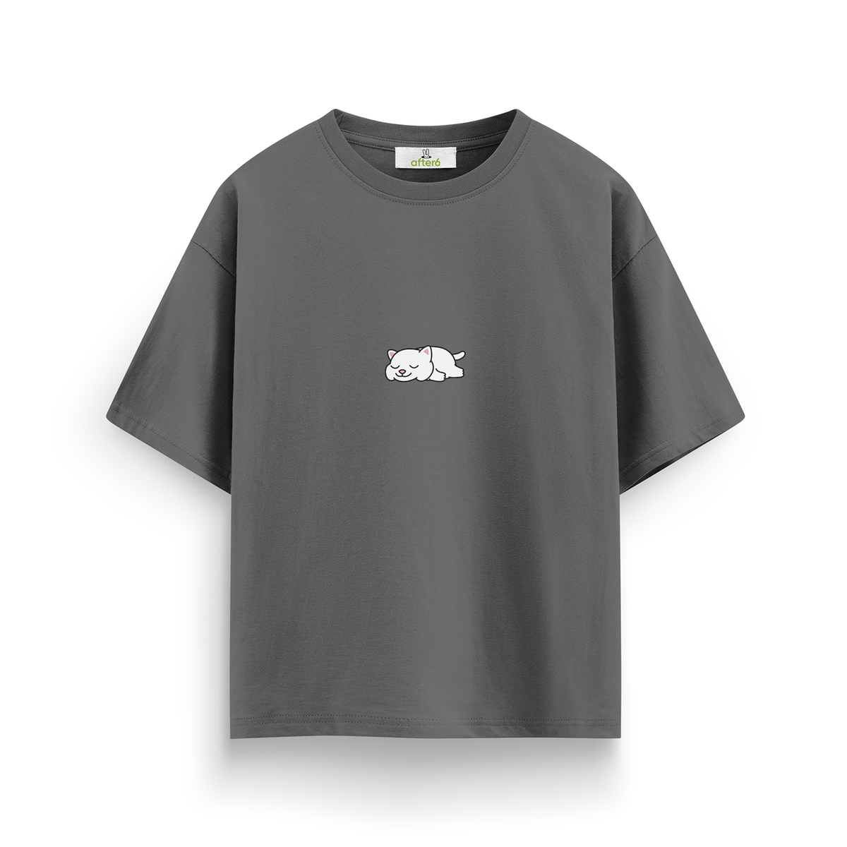 Lazy White Cat - Oversize T-Shirt