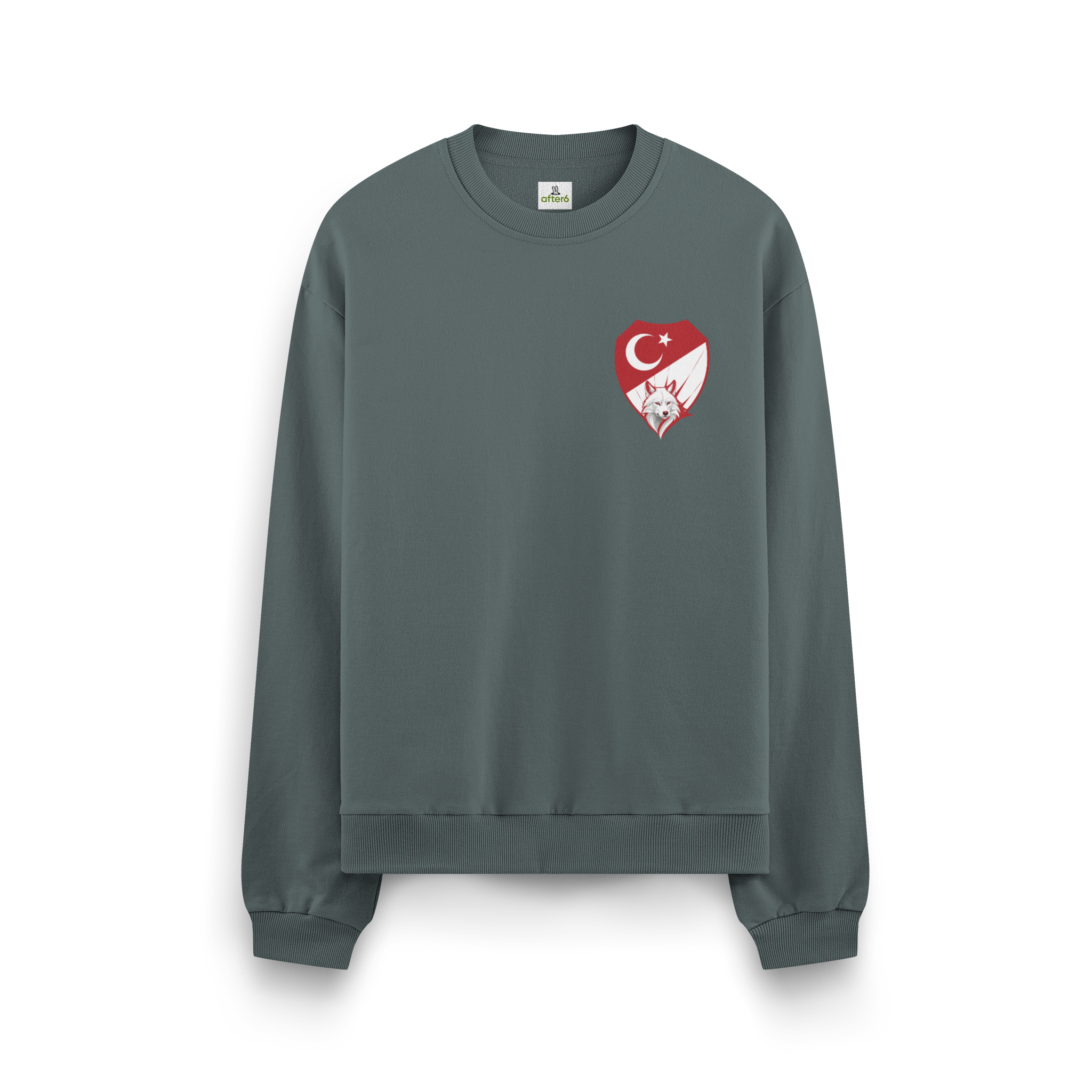 Kırmızı Beyaz - Oversize Sweatshirt