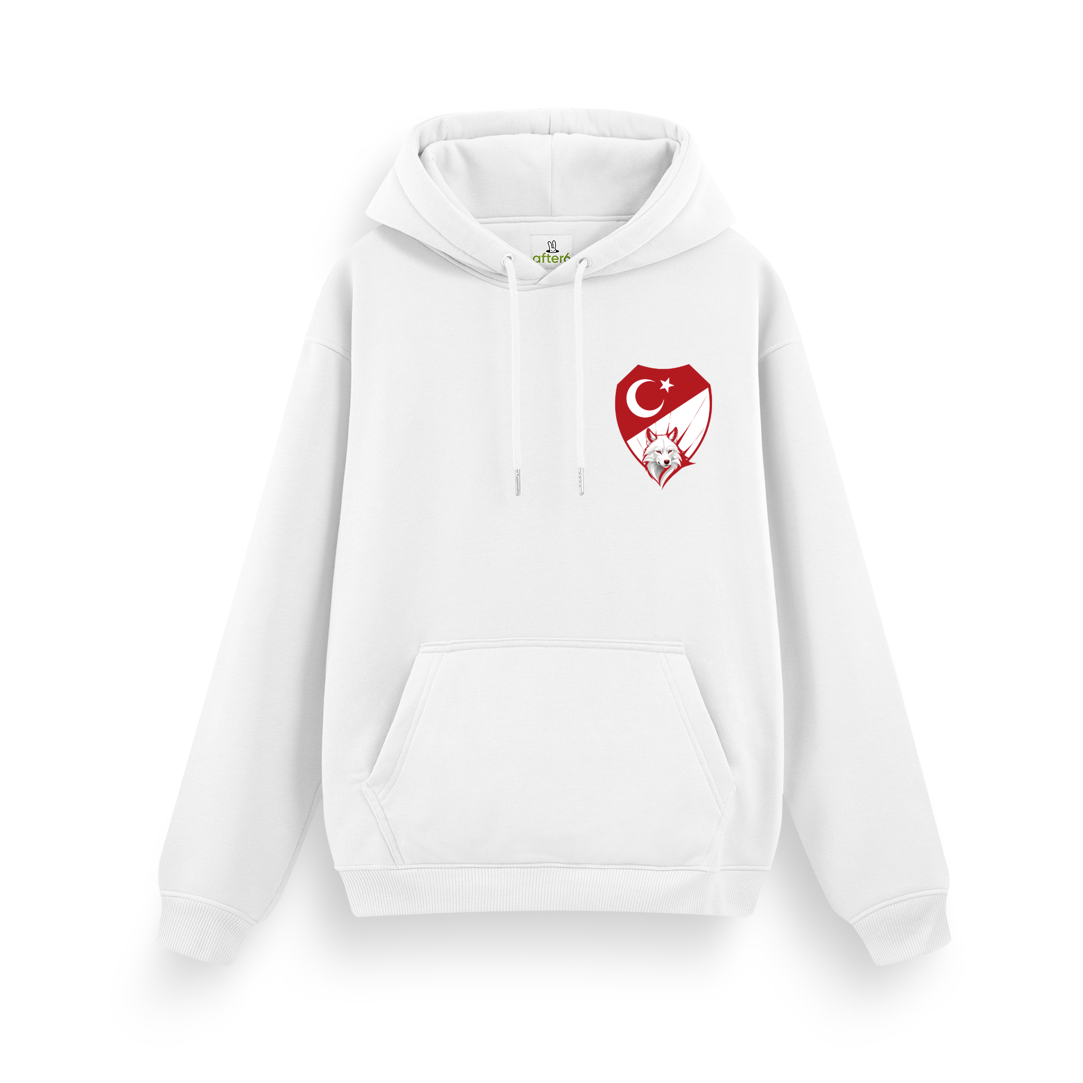 Kırmızı Beyaz - Regular Hoodie