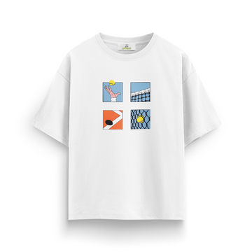 Lines & Tennis - Oversize T-Shirt