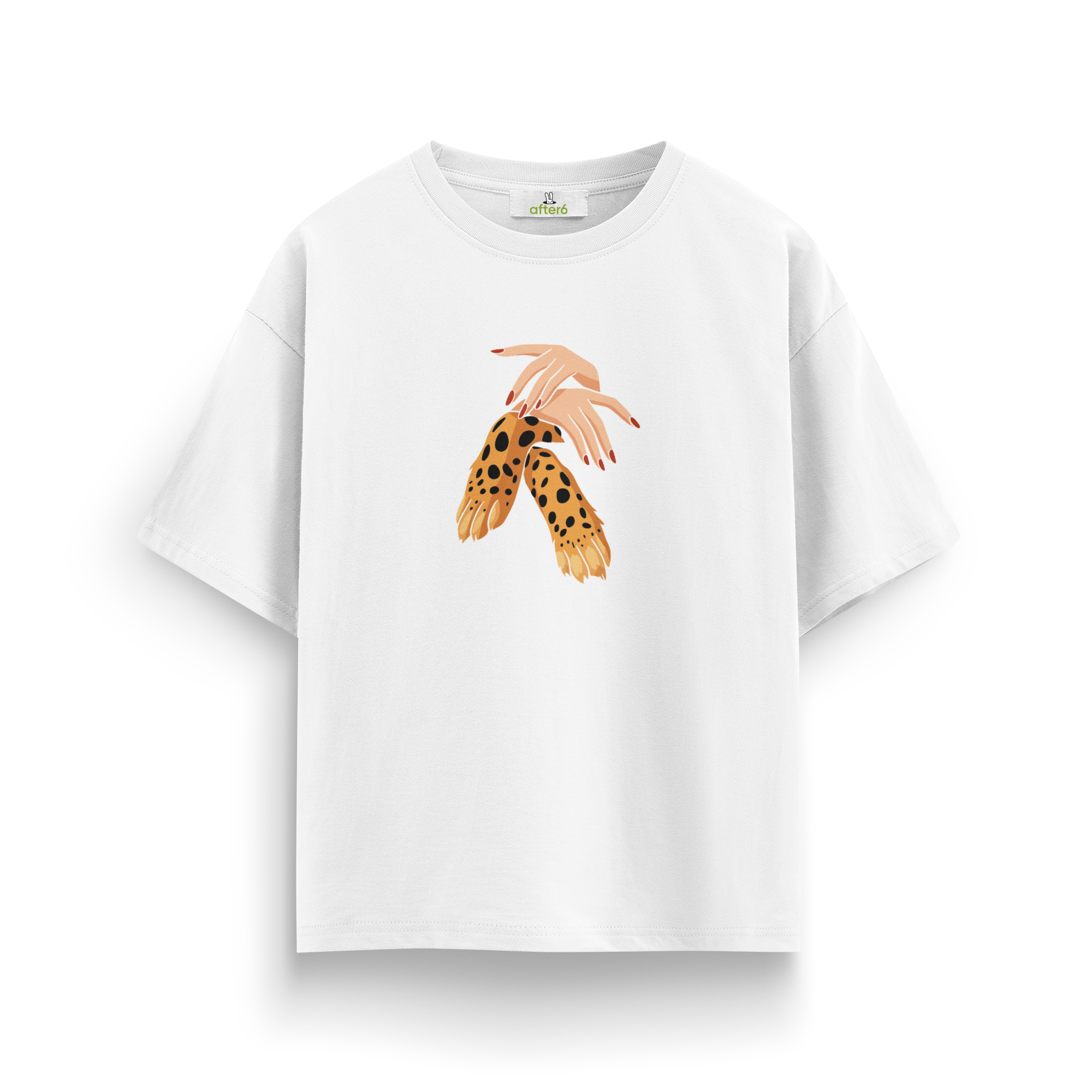 Woman and Leopard - Oversize T-Shirt