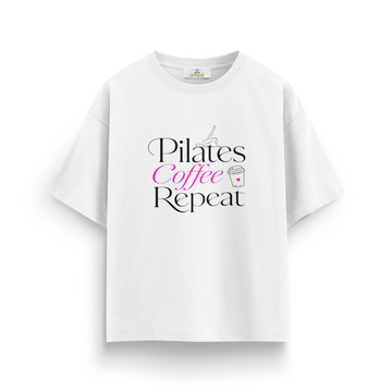 Pilates Coffee Repeat - Oversize T-Shirt