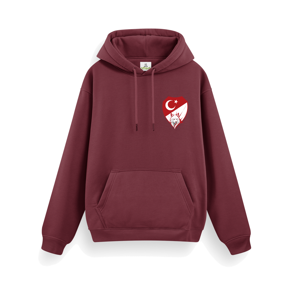 Kırmızı Beyaz - Regular Hoodie