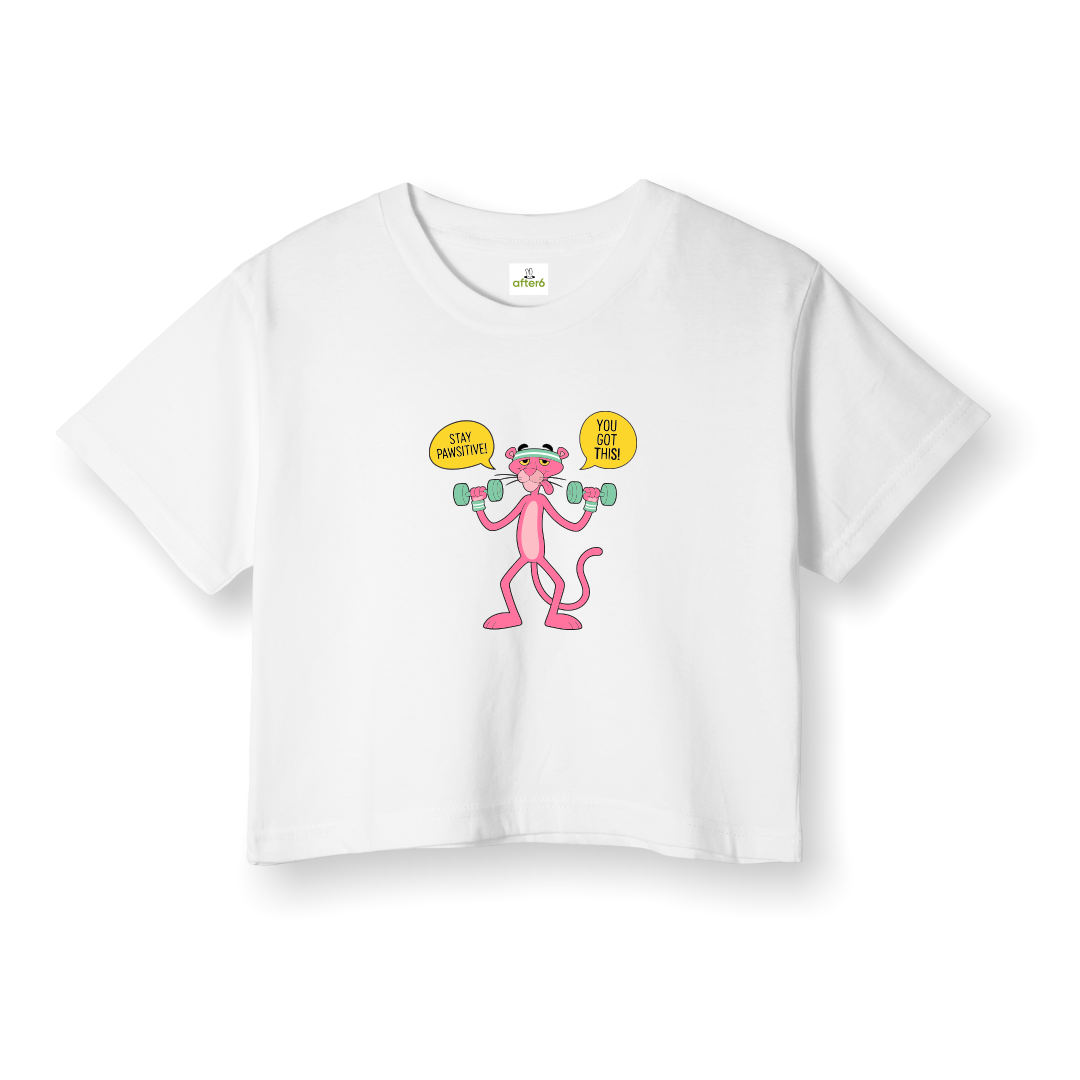 Stay Pawsitive - Crop T-Shirt