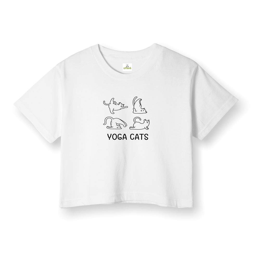 Yoga Cats - Crop T-Shirt