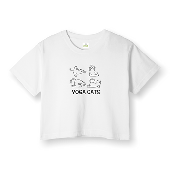 Yoga Cats - Crop T-Shirt
