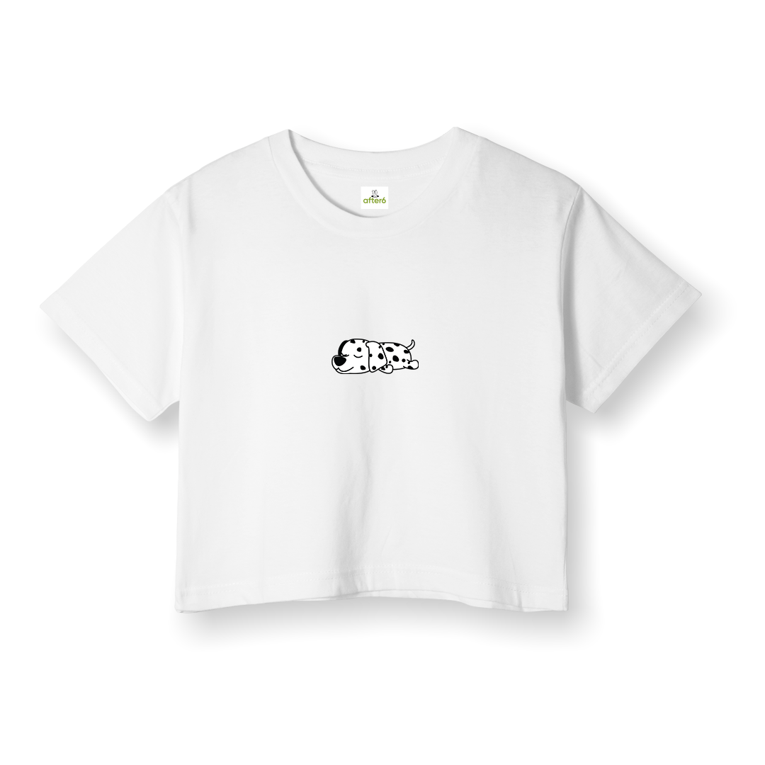 Lazy Dalmatian Puppy - Crop T-Shirt