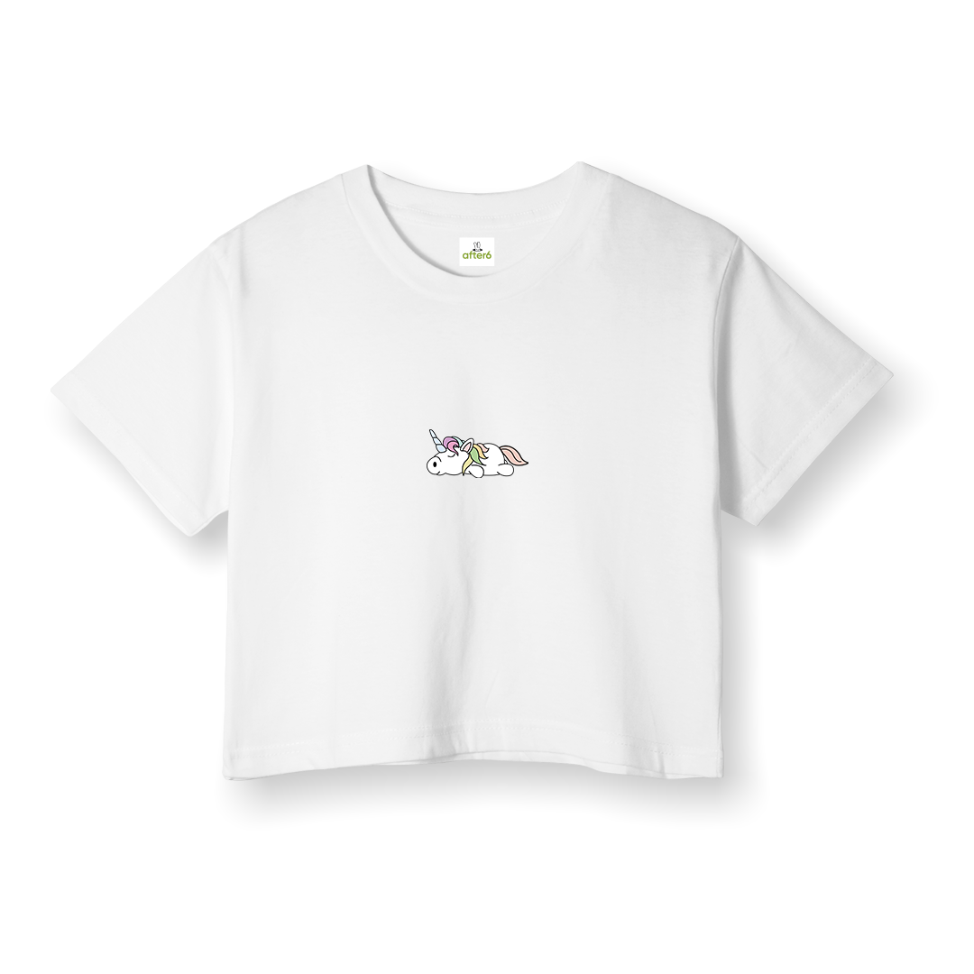 Lazy Unicorn - Crop T-Shirt