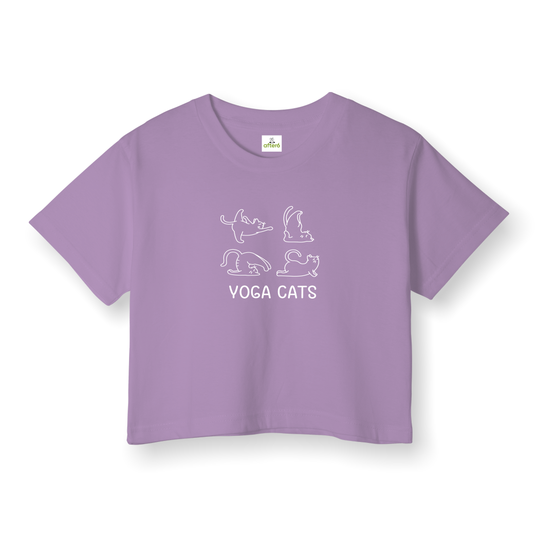 Yoga Cats - Crop T-Shirt