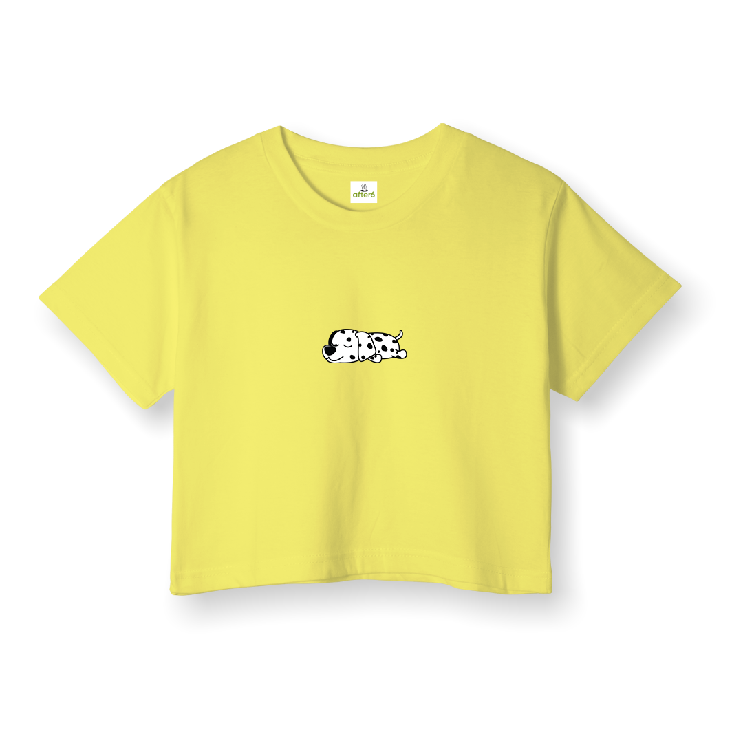 Lazy Dalmatian Puppy - Crop T-Shirt