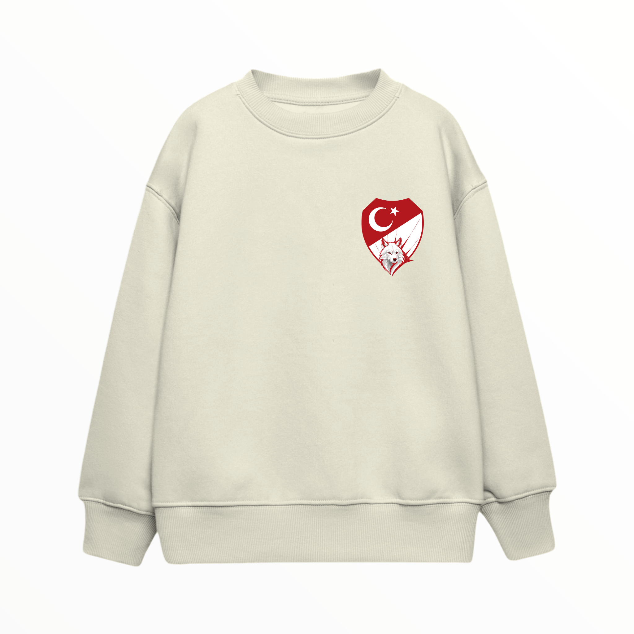 Kırmızı Beyaz - Çocuk Sweatshirt