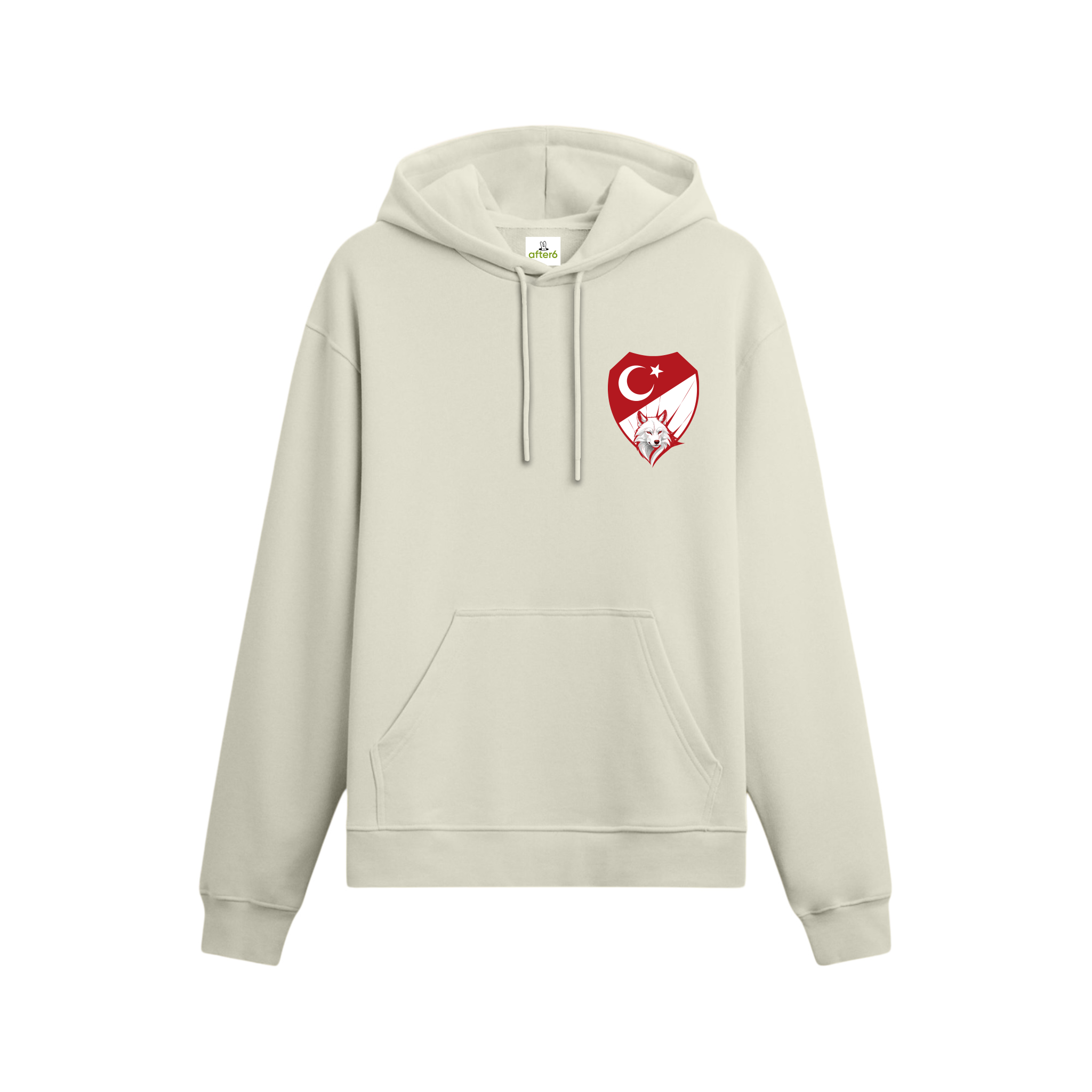 Kırmızı Beyaz - Oversize Hoodie