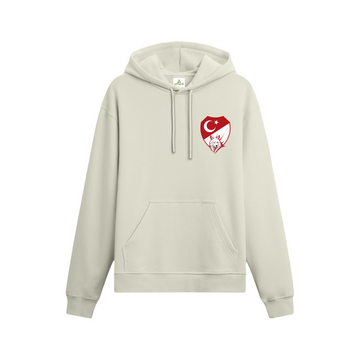 Kırmızı Beyaz - Oversize Hoodie