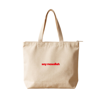 say masallah - Fermuarlı Tote Bag