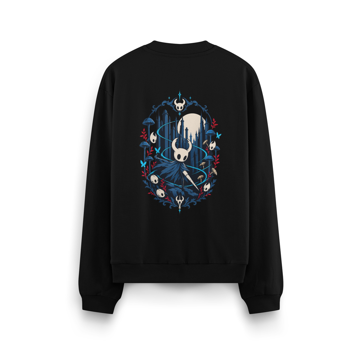 Hollow Knight - Oversize Sweatshirt Siyah ARKA