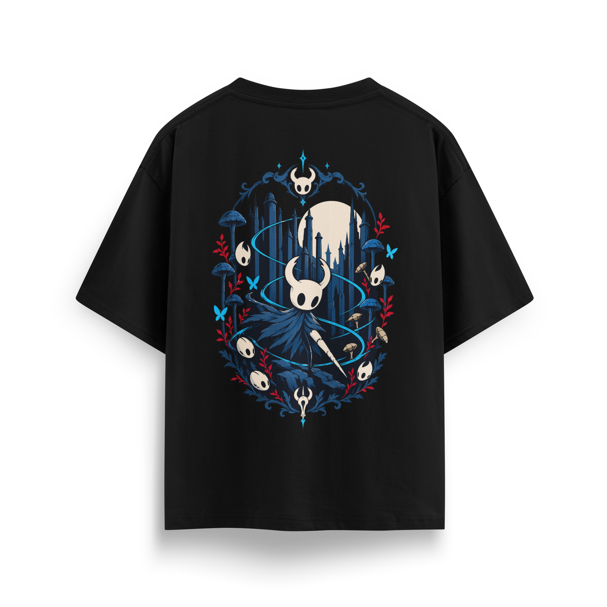 Hollow Knight - Oversize T-Shirt Siyah ARKA