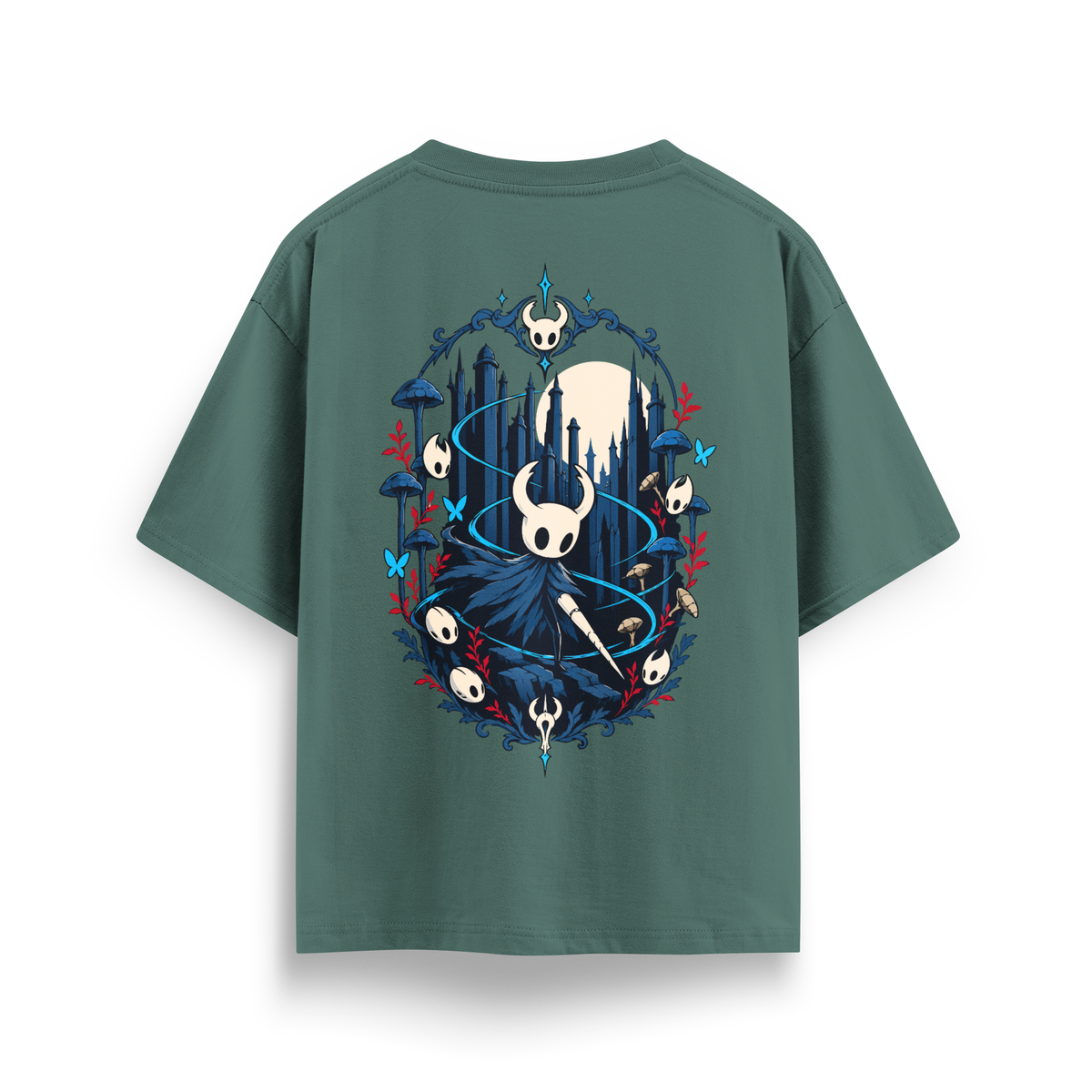 Hollow Knight - Oversize T-Shirt Yeşil ARKA
