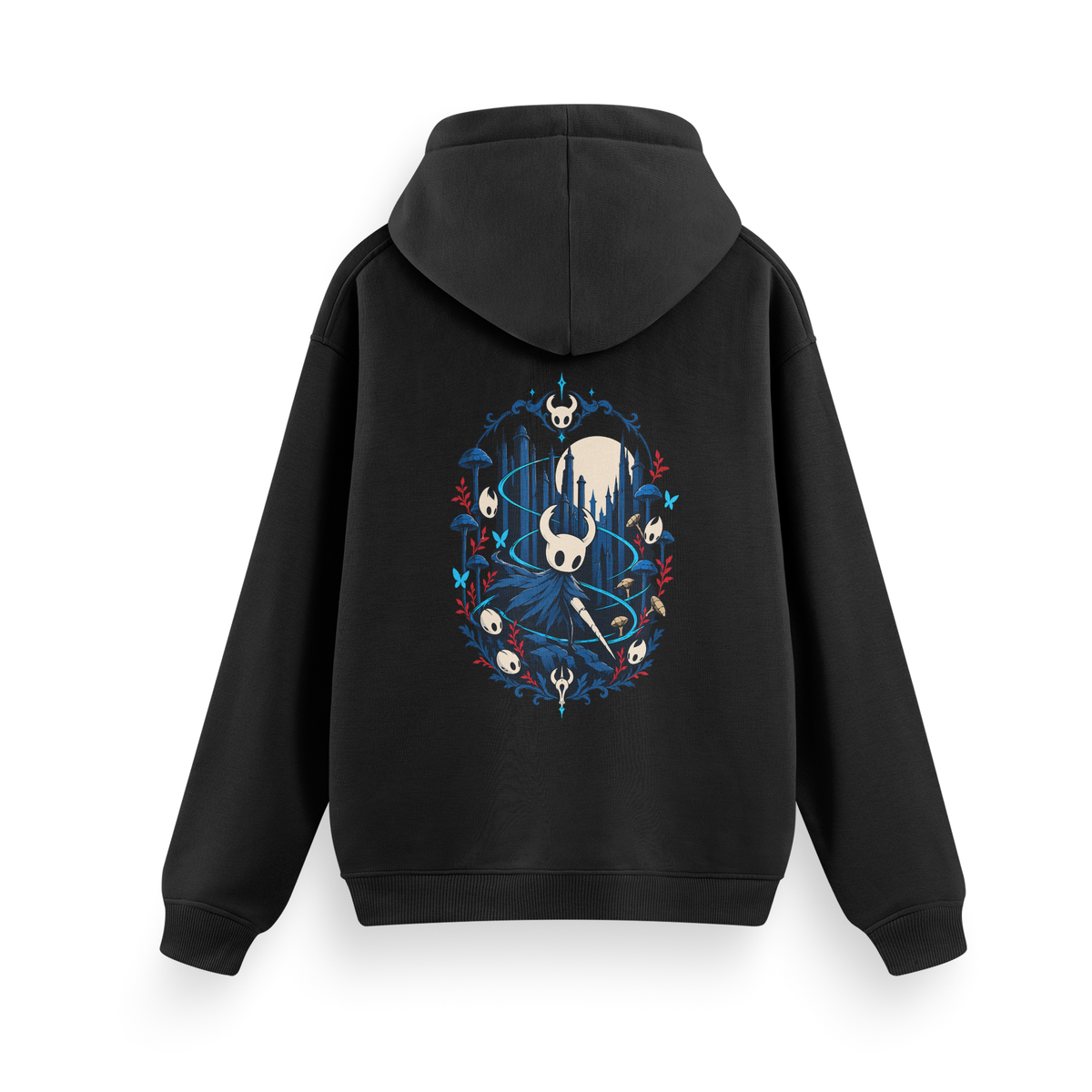 Hollow Knight - Regular Hoodie Siyah ARKA