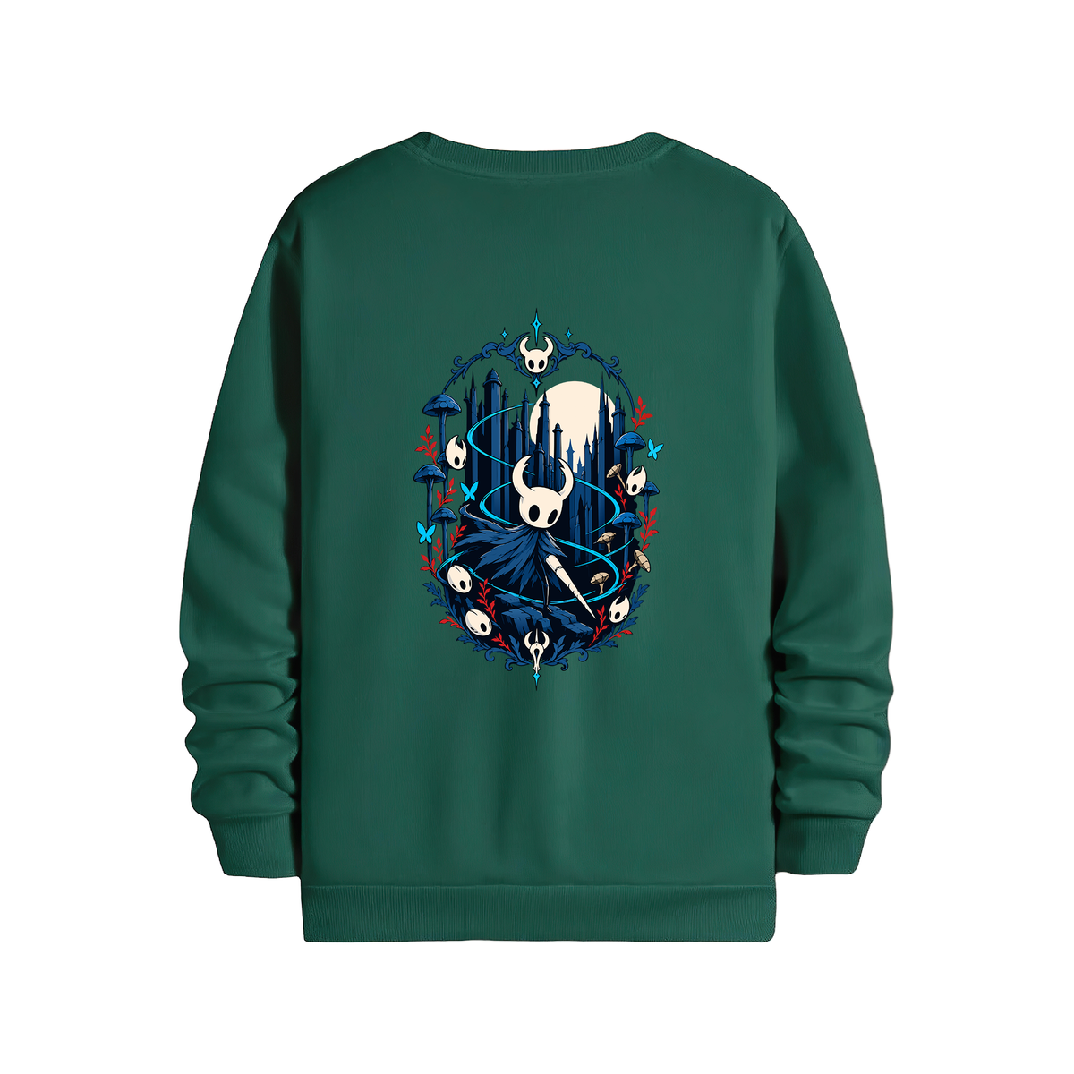 Hollow Knight - Regular Sweatshirt Yeşil ARKA