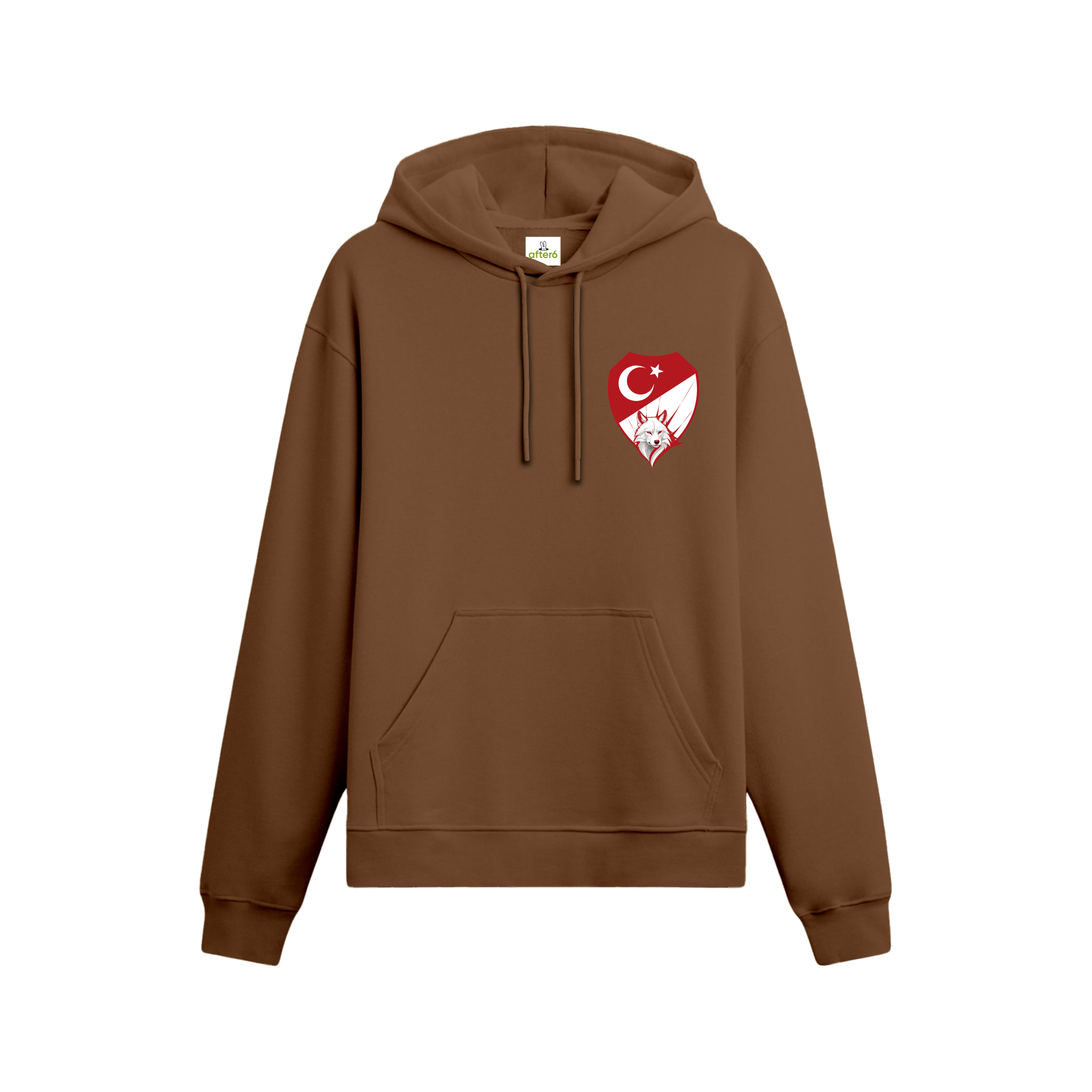 Kırmızı Beyaz - Oversize Hoodie