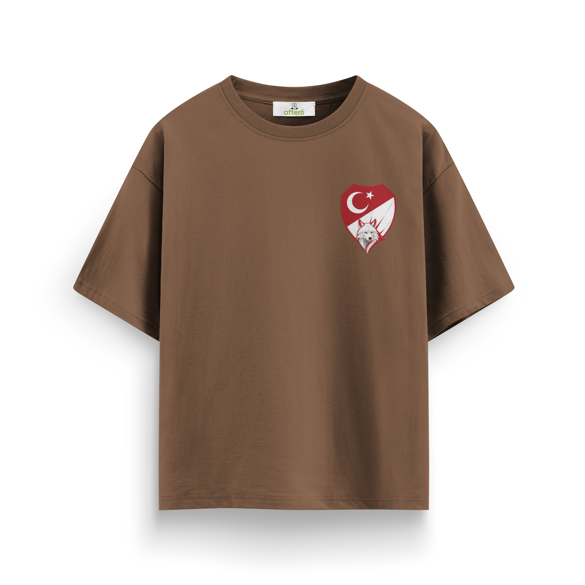 Kırmızı Beyaz - Oversize T-Shirt