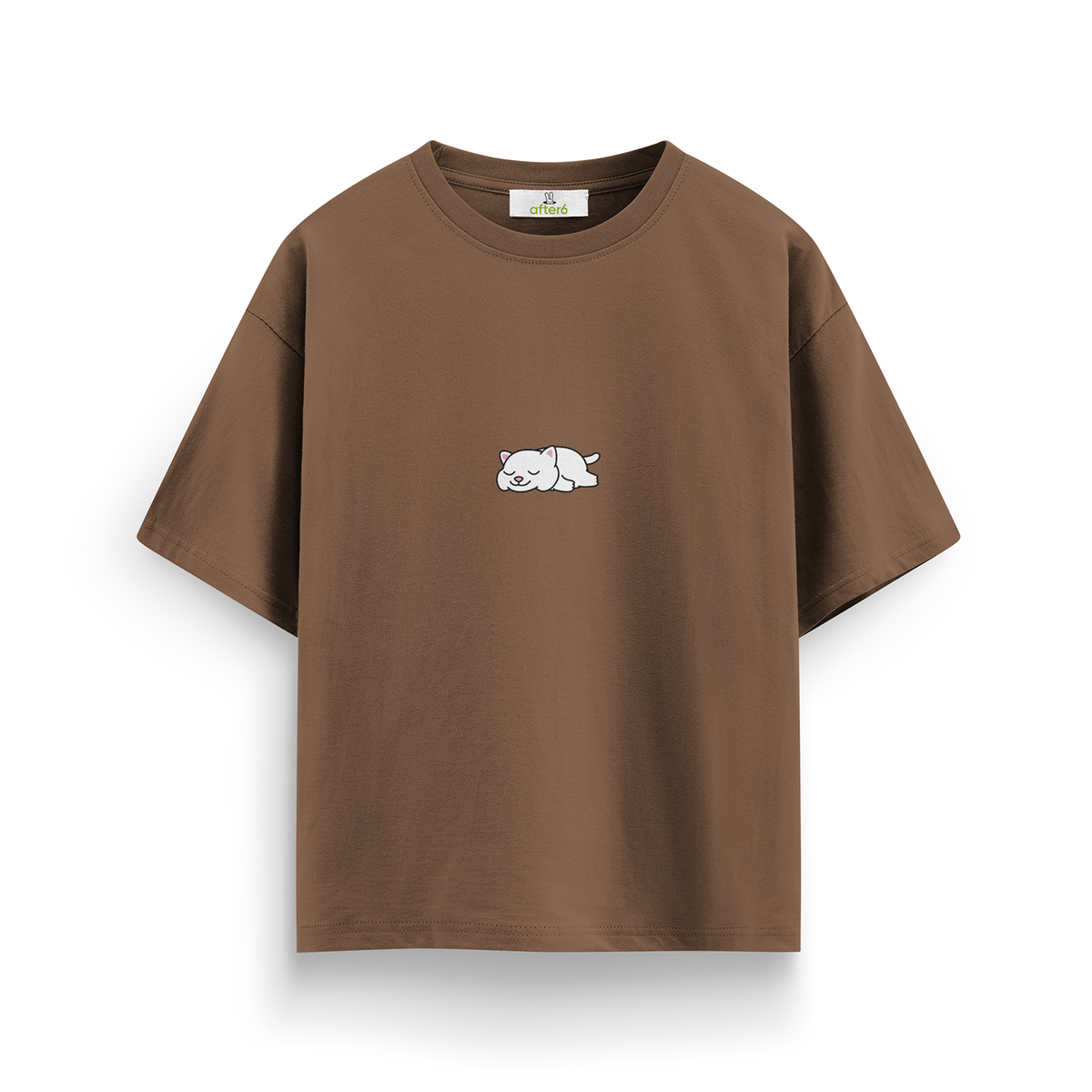 Lazy White Cat - Oversize T-Shirt