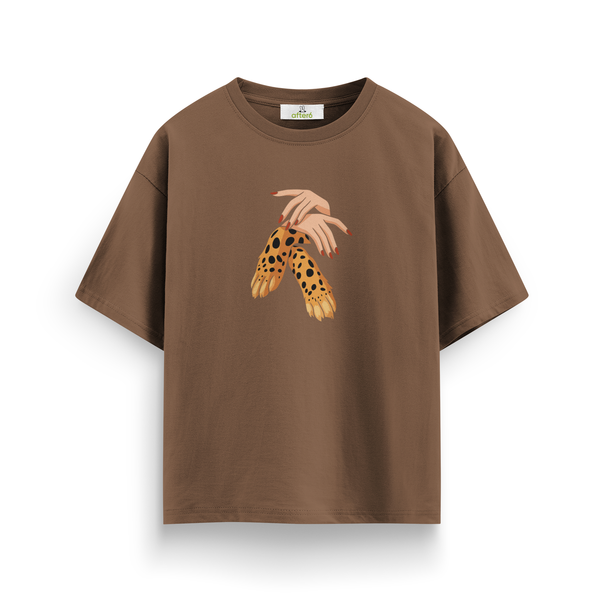 Woman and Leopard - Oversize T-Shirt
