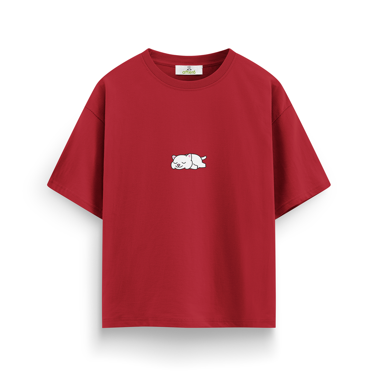 Lazy White Cat - Oversize T-Shirt