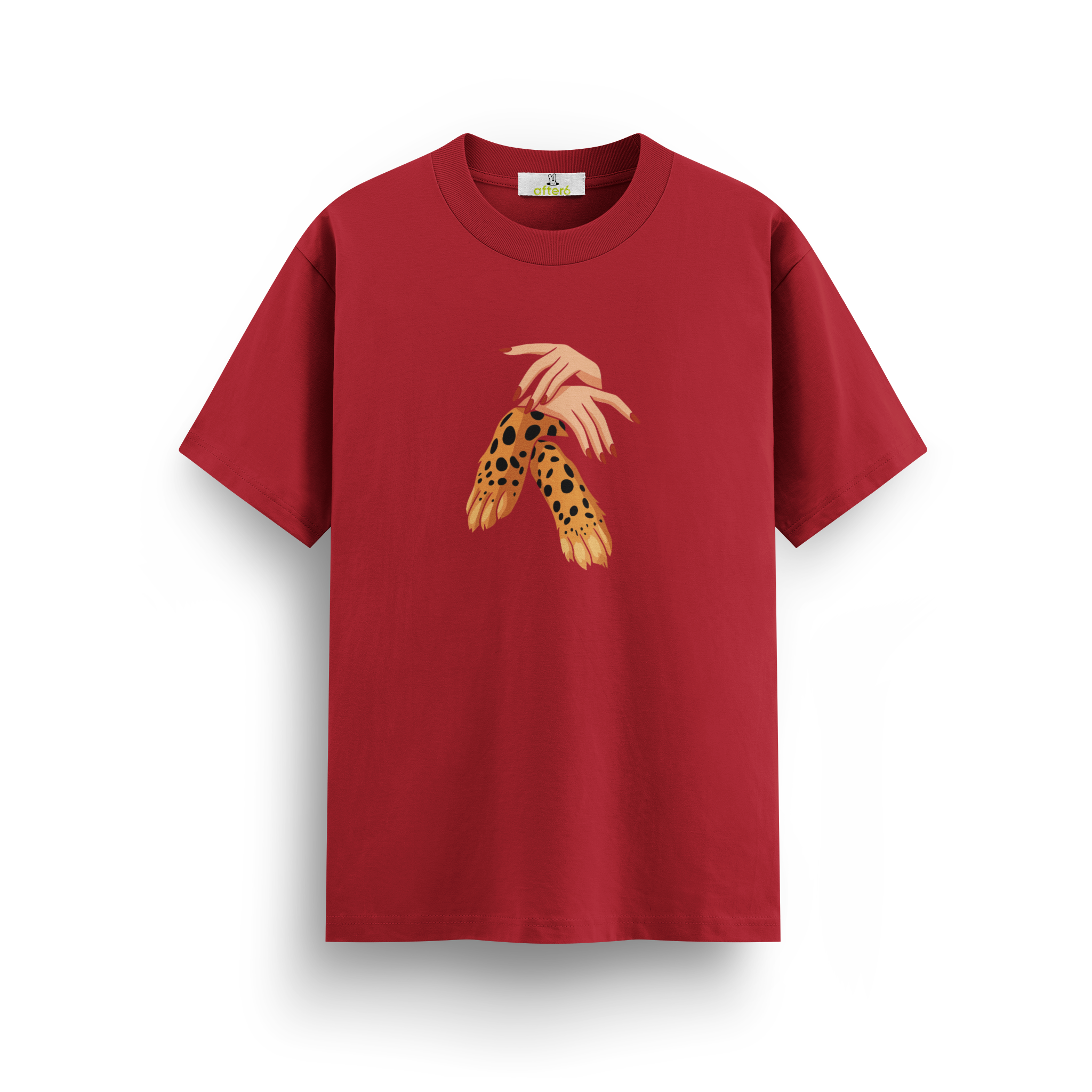 Woman and Leopard - Regular T-shirt