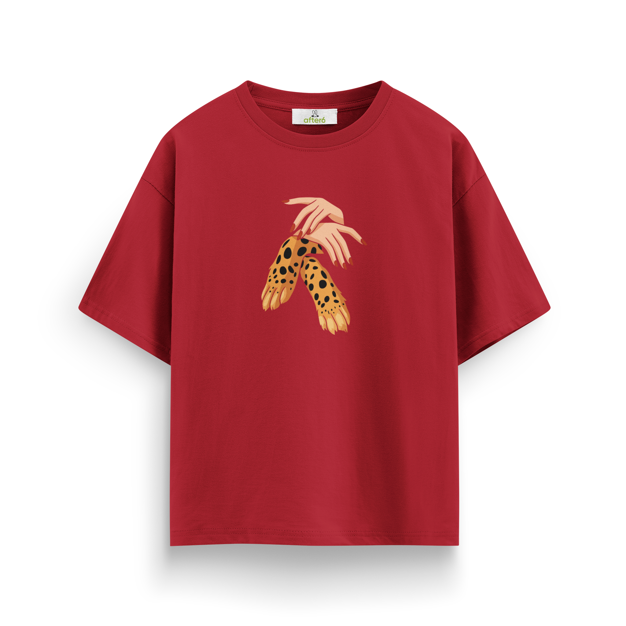 Woman and Leopard - Oversize T-Shirt