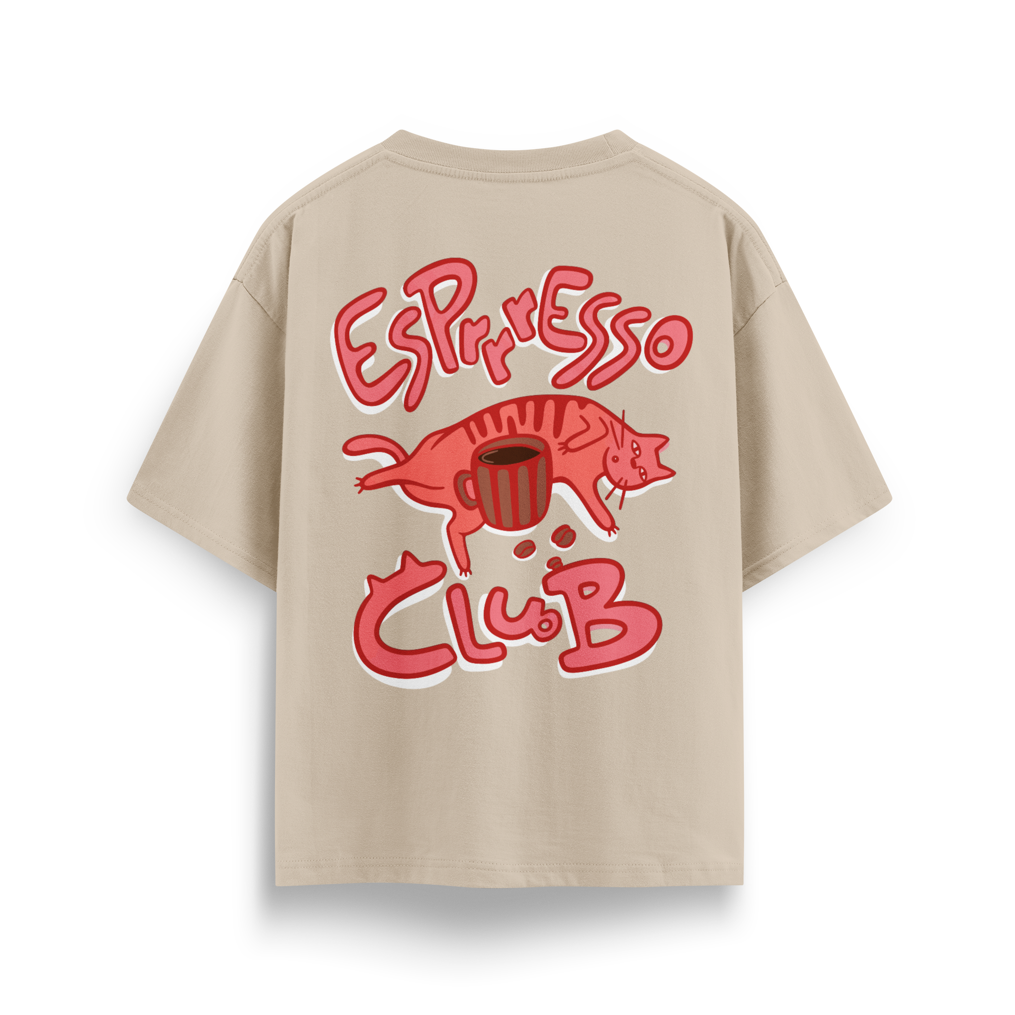 Espresso Cat Club - Oversize T-Shirt