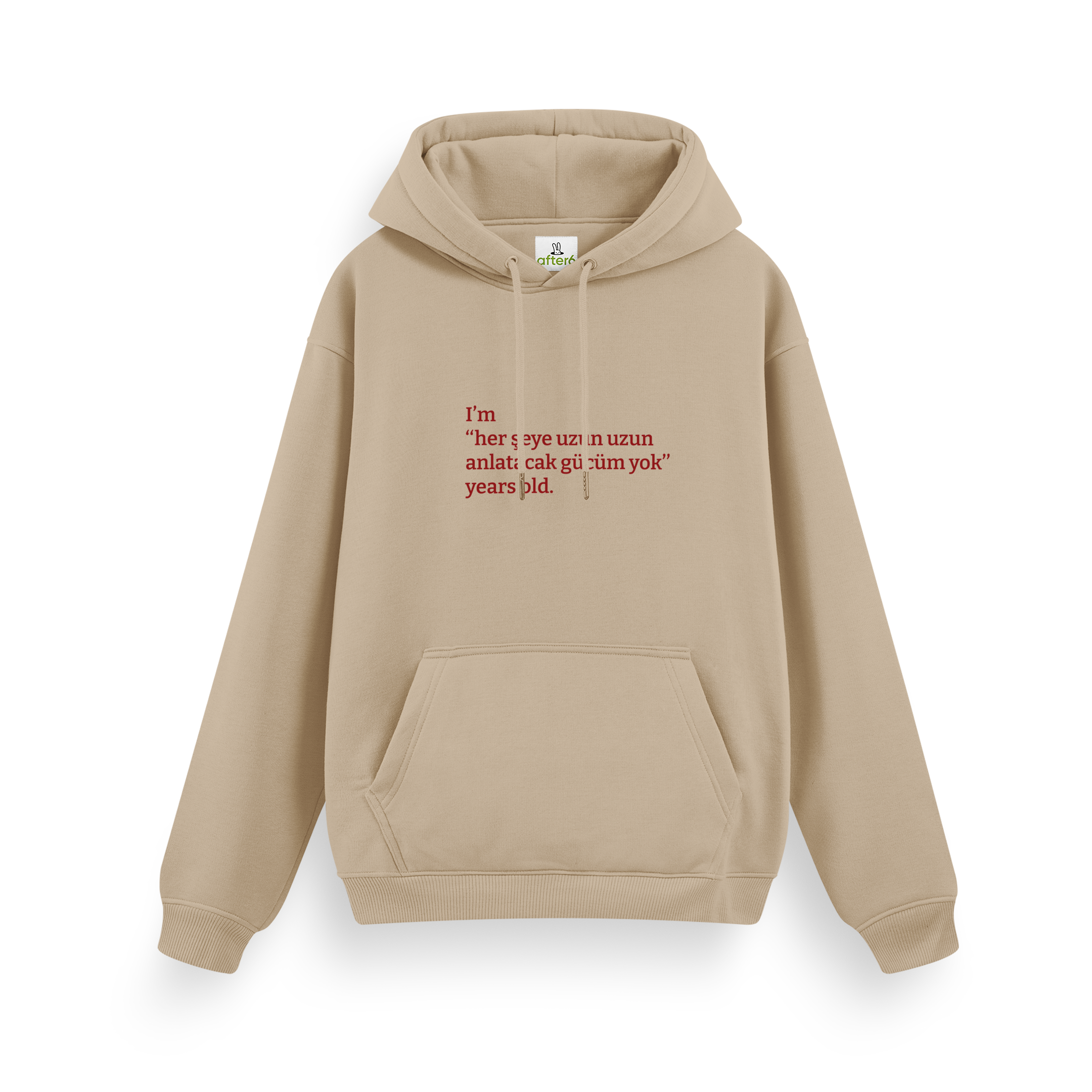 Her şeye uzun uzun anlatacak gücüm yok - Regular Hoodie