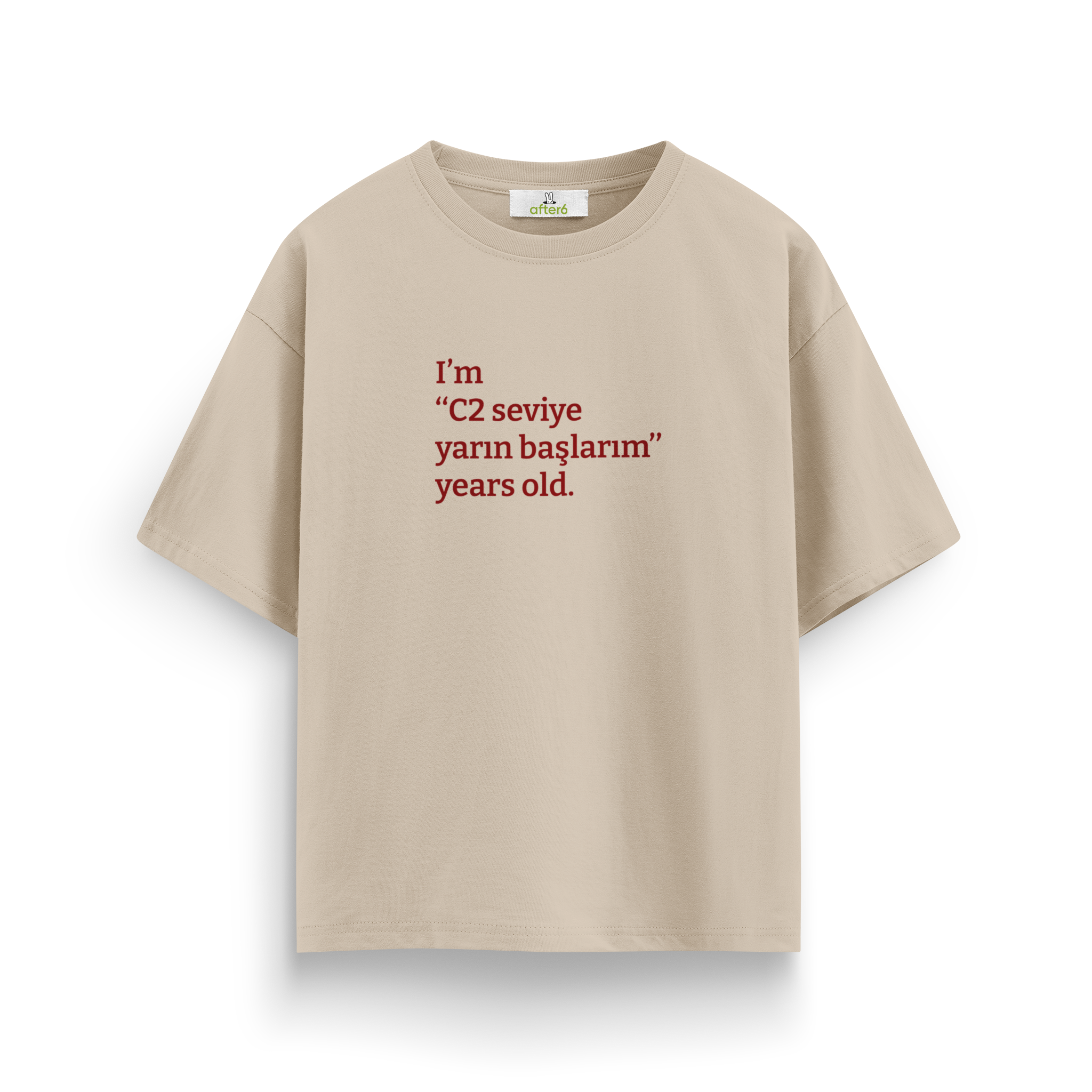 C2 seviye yarın başlarım - Oversize T-Shirt
