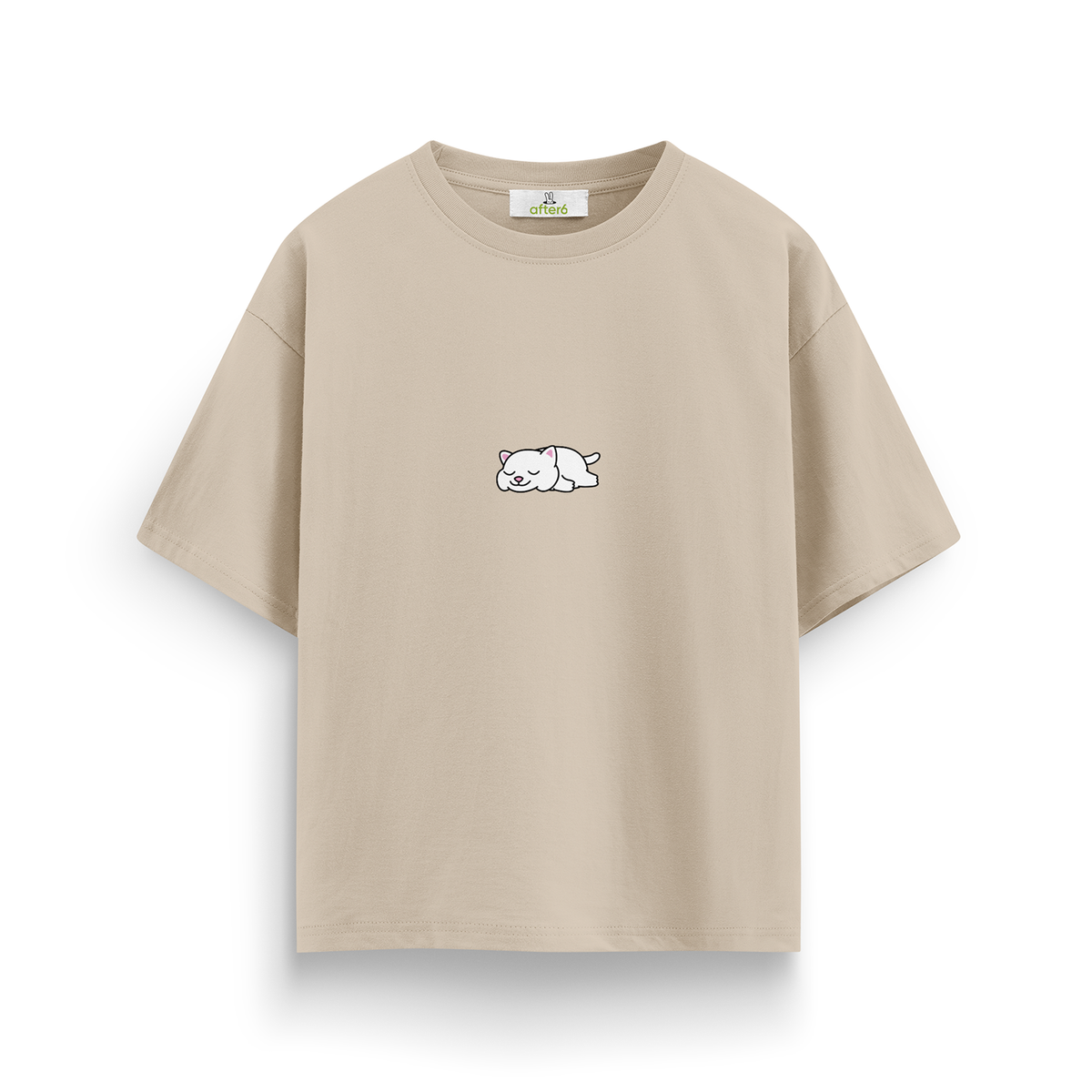 Lazy White Cat - Oversize T-Shirt