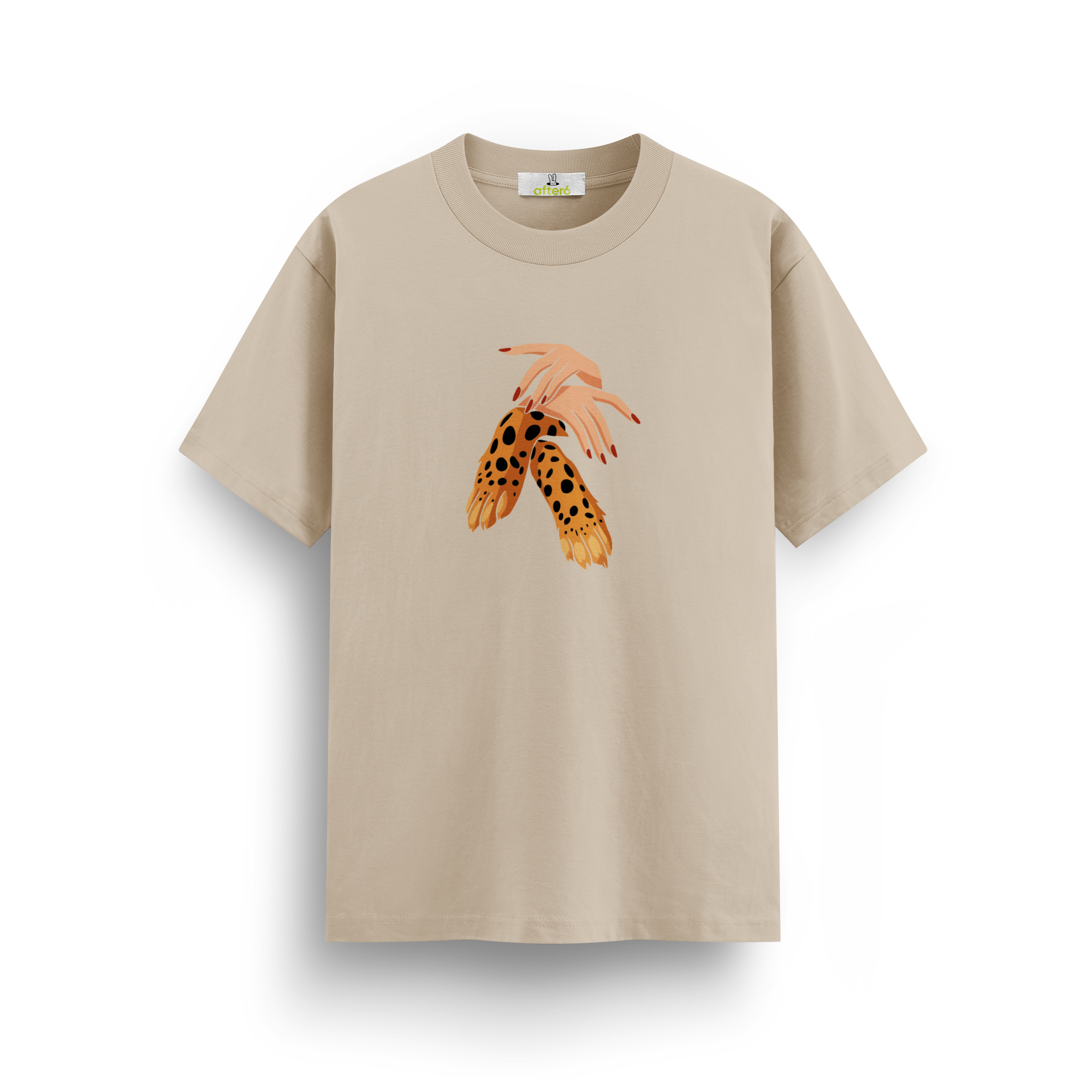 Woman and Leopard - Regular T-shirt