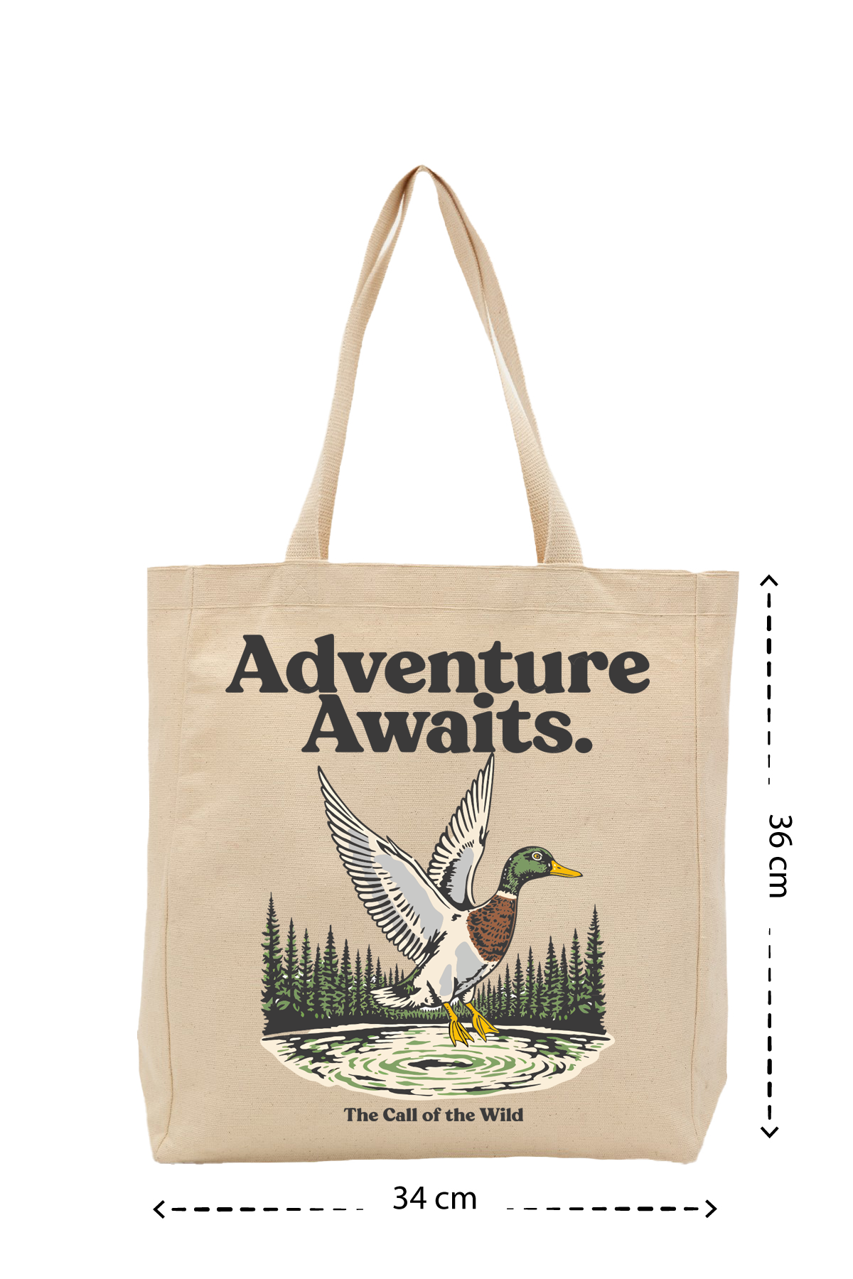 Adventure Awaits - Kanvas Çanta