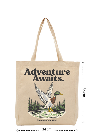 Adventure Awaits - Kanvas Çanta