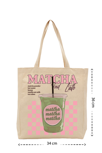 Matcha Latte - Kanvas Çanta