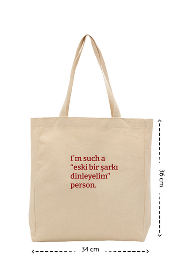 Eski bir şarkı dinleyelim - Kanvas Çanta