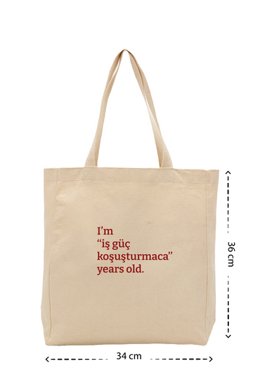 İş güç koşuşturmaca - Kanvas Çanta