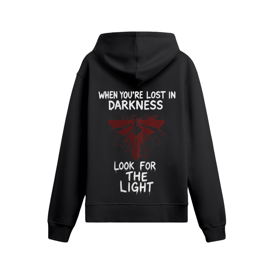 Look For The Light Oversize Hoodie Ekru, sırt baskı – After6
