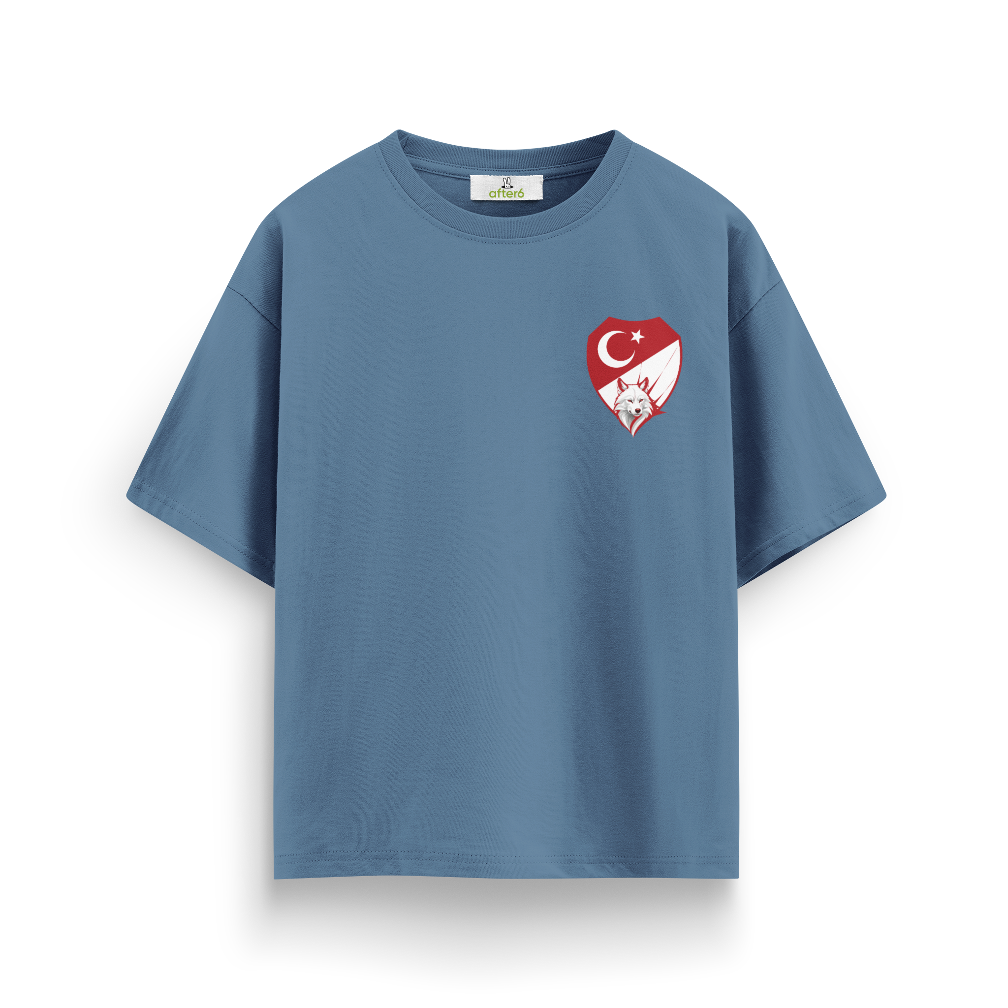 Kırmızı Beyaz - Oversize T-Shirt